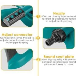 BARES Rasensprinkler Mit 3 Armen, Automatischer, Um 360 Grad Drehbarer Gartenwassersprinkler, Auslaufsicheres Rasenbewässerungssystem Für Sommerkinder Spielzeit Im Freien, Wasserpark, Grün -Automatische Bewässerung Verkäufe 26082226 4