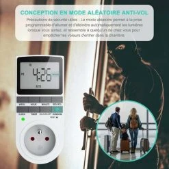 BEARSU Programmierbare Digitalbuchse, Wöchentlicher Digital-Timer Mit LCD-Display, 12H / 24H / 7-Tage-Timer Für Steckdosen, Energieeinsparung Für Geräte Und Beleuchtung (1 Packung) -Automatische Bewässerung Verkäufe 27612627 5