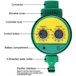 DEVENIRRICHE Bewässerungscomputer Bewässerungsuhr Für Die Automatische Bewässerung Des Gartenwasser Timer Computers Mit Kugelhahn -Automatische Bewässerung Verkäufe 30094344 4