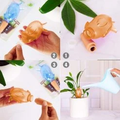 ABCRITAL Spike Planter Tropfbewässerung Bewässerung Spikes Feuchte Wurzeln Für Eine Gesündere Selbstbewässernde Pflanze Automatische Tropfbewässerung Vogelreservoir --- 2 Stück --- Orange -Automatische Bewässerung Verkäufe 30993864 5