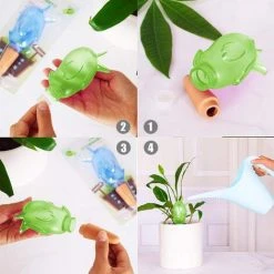 ABCRITAL Spike Planter Tropfbewässerung Bewässerung Spikes Feuchte Wurzeln Für Eine Gesündere Selbstbewässerungsanlage Automatische Tropfbewässerung Vogelreservoir --- 2 Stück --- Grün -Automatische Bewässerung Verkäufe 30994880 5