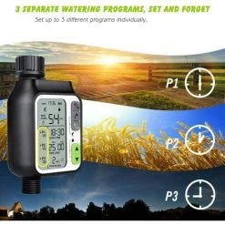 BEARSU Bewässerungs-Timer, Automatischer Bewässerungs-Timer Mit 3 Separaten Bewässerungssystemen / Automatischer Regensensor / Kindersicherungsmodus -Automatische Bewässerung Verkäufe 31509627 2