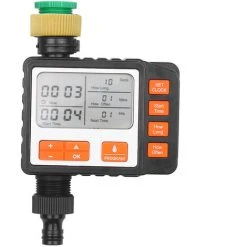 ASUPERMALL Digitaler Wassertimer Programmierbarer Außen-Einzelausgang Automatischer Ein-Aus-Wasserhahn Schlauch-Timer Bewasserungssystem-Controller Mit Manuellem Modus 3-Zoll-Großbildschirm,EU Und UK Wasserhahn TypeOrange