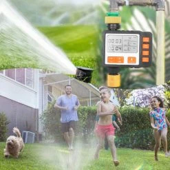 ASUPERMALL Digitaler Wassertimer Programmierbarer Außen-Einzelausgang Automatischer Ein-Aus-Wasserhahn Schlauch-Timer Bewasserungssystem-Controller Mit Manuellem Modus 3-Zoll-Großbildschirm,EU Und UK Wasserhahn TypeOrange -Automatische Bewässerung Verkäufe 33195451 5