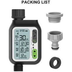 KKmoon Elektronischer Bewasserungsregler Automatischer Bewasserungs-Timer Mit Großem LCD-Bildschirm Wasserdichter Sprinklerregler 3 Separate Zeitsteuerungsprogramme Schwacher Stromschutz Regensensor Kindersicherung Outdoor Garten Bewasserungsgerat Bewasserungswerkzeug,Schwarz -Automatische Bewässerung Verkäufe 33197049 3