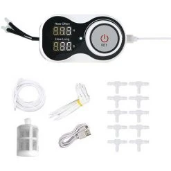 HAPPYSHOPPING Intelligentes Automatisches Blumenbewässerungsgerät Sprüher Einfach Zu Installieren Timing Quantitative Bewässerung Wassersprüher Zuhause Haushalt Gartenbewässerung Bewässerungspflanzer System Reisen Verlassen Sie Das Haus Für Balkon Bürogarten,10 Tropfen Pfeile Und 10 Drei-Wege-T-Stück