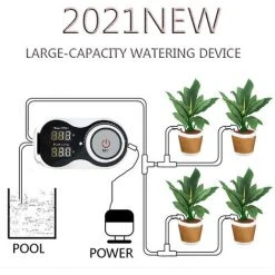 HAPPYSHOPPING Intelligentes Automatisches Blumenbewässerungsgerät Sprüher Einfach Zu Installieren Timing Quantitative Bewässerung Wassersprüher Zuhause Haushalt Gartenbewässerung Bewässerungspflanzer System Reisen Verlassen Sie Das Haus Für Balkon Bürogarten,10 Tropfen Pfeile Und 10 Drei-Wege-T-Stück -Automatische Bewässerung Verkäufe 36690812 3