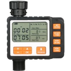 HAPPYSHOPPING 3 Separate Programme Bewässerungstimer 3 Zoll Großbildschirm IP65 Wasserdicht Auto- Und Manueller Modus Schlauch-Timer Sprinkler-Timer Einventil-Wasserhahn Digitaler Bewässerungs-Timer Für Gartenrasen,EU-Type