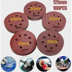 MAEREX 100 X 125 MM 5 'SCHLEIFSCHEIBEN SCHLEIFPAPIER 60 80 100 120 240 KöRNUNG ORBIT SCHLEIFER PAD Sasicare -Automatische Bewässerung Verkäufe 37848428 3