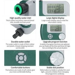ASUPERMALL Automatische Steuerung Fur Gartenbewasserung Und -bewasserung Im Freien Doppelte Wasserleitungsschnittstelle (Lieferung Ohne Batterie) Gruner Europaischer Standard -Automatische Bewässerung Verkäufe 38898153 4