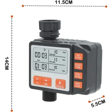 BEARSU Bewässerungstimer - 3/4 "für LCD-Digitalsprinkler - Programmierbare Zeitschaltuhr - Automatischer Faden Für Den Garten - Bewässerung Mit Wasserdichter Abdeckung - 011 5 BEARSU Bewässerungstimer - 3/4 "für LCD-Digitalsprinkler - Programmierbare Zeitschaltuhr - Automatischer Faden Für Den Garten - Bewässerung Mit Wasserdichter Abdeckung - 011 – Bild 5