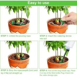 ILOVEMILAN 8er-Pack Spike Automatische Pflanzenbewässerung, Keramik-Bewässerungstöpfe, Automatischer Tropfen-Ferienpflanzen-Sprinkler, Bewässerungs-Sprinklersystem -Automatische Bewässerung Verkäufe 41531574 3