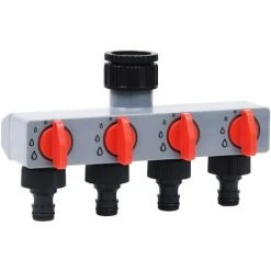 BEARSU Garten-Bewässerungstimer Automatisch 4-Wege-Ventil