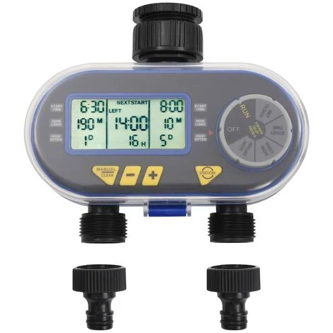 YOUTHUP Digitale Bewässerungsuhr 2-fach Mit Feuchtigkeitssensor 2 YOUTHUP Digitale Bewässerungsuhr 2-fach Mit Feuchtigkeitssensor – Bild 2