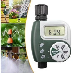 DEVENIRRICHE Digitaler Wassertimer, Bewässerungsuhr Wasserdichtes LCD-Display Digital Automatische Zeitsparende Bewässerungsprogramme, Ideal Für Die Gartengewächshaus-Landwirtschaft