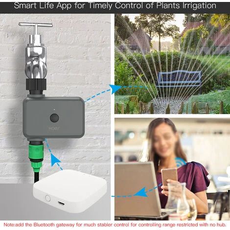 ASUPERMALL Intelligente Tuya APP BT Bewasserungstimer Regenverzogerung Programmierbarer Bewasserungstimer Mit Automatischem Und Manuellem Bewasserungshub Erforderlich Kompatibel Mit Alexa Google Home Sprachsteuerung Muss Mit Gateways Verwendet Werden 3 ASUPERMALL Intelligente Tuya APP BT Bewasserungstimer Regenverzogerung Programmierbarer Bewasserungstimer Mit Automatischem Und Manuellem Bewasserungshub Erforderlich Kompatibel Mit Alexa Google Home Sprachsteuerung Muss Mit Gateways Verwendet Werden – Bild 3