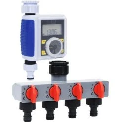 LONGZIMING Digitale Bewässerungsuhr Mit 1 Auslass Und Wasserverteiler