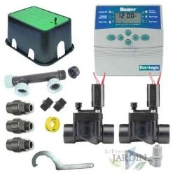 SUINGA Professionelles Automatisches Bewässerungsset Hunter 2 Zonen 24v