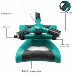 OCXIN Automatischer, Um 360 ° Drehbarer, Verstellbarer Rasensprinkler, Gartensprinkler, Einstellbarer Sprühwinkel Und -abstand, 3-armiger Wassersprinkler Für Garten, Rasen, Hof, Blumengraspflanzenpark -Automatische Bewässerung Verkäufe 53097222 4