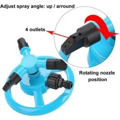 GDRHVFD 360 ° Drehbarer Automatischer Sprinkler, Packung Mit 2 Rasensprengern, 3-armiger Automatischer Rasensprenger, Einstellbares Bewässerungssystem -Automatische Bewässerung Verkäufe 53812151 4