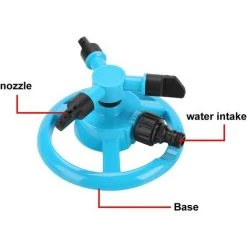 GDRHVFD 360 ° Drehbarer Automatischer Sprinkler, Packung Mit 2 Rasensprengern, 3-armiger Automatischer Rasensprenger, Einstellbares Bewässerungssystem -Automatische Bewässerung Verkäufe 53812151 5