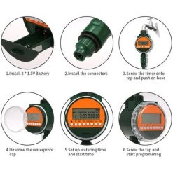 LIFCAUSAL Garten-Timer, Wasserhahn-Timer Mit Regensensor 3/4" 1/2" Wasserhahn Automatisches Wasser-Gateway Gartenbewässerung Digitaler Bewässerungs-Timer Batteriebetrieben 6 LIFCAUSAL Garten-Timer, Wasserhahn-Timer Mit Regensensor 3/4" 1/2" Wasserhahn Automatisches Wasser-Gateway Gartenbewässerung Digitaler Bewässerungs-Timer Batteriebetrieben -Automatische Bewässerung Verkäufe 53864823 2