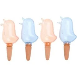 TINOR 4-teiliges Set In Vogelform, Transparente Pflanzenbewässerung, Transparente Bewässerungsgeräte, Kugeln, Zimmerpflanzen, Glühbirnen, Automatische Tropfbewässerung