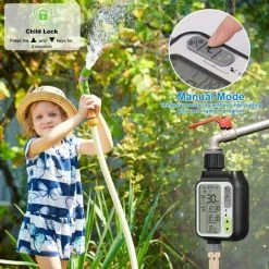 BEARSU Automatischer Bewässerungstimer, Bewässerungstimer, 3 Separate Bewässerungsprogramme, Regensensor, Wasserdicht, Mehrere Modi, 2 Batterien, Gartenbewässerung -Automatische Bewässerung Verkäufe 54401319 4