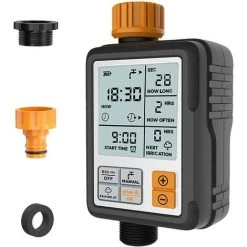 LangRay-Bewässerungscomputer Bewässerungsuhr Digital Programmierbarer Garten Rasen Wasserhahn Computer Schlauch Armatur Sprinkleruhr Bewässerungssystem Controller Automatische Bewässerung