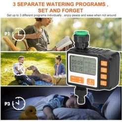 TINOR Automatischer Bewässerungs-Timer, Programmierbarer Digitaler Schlauch-Wasserhahn-Timer, Intelligenter Sprinkler-Bewässerungs-Bewässerungssystem-Controller Für Garten-Bauernhof-Rasen-Blumen -Automatische Bewässerung Verkäufe 55629859 3