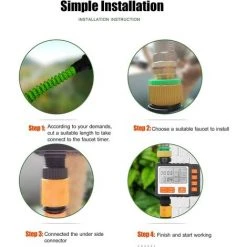 TINOR Automatischer Bewässerungs-Timer, Programmierbarer Digitaler Schlauch-Wasserhahn-Timer, Intelligenter Sprinkler-Bewässerungs-Bewässerungssystem-Controller Für Garten-Bauernhof-Rasen-Blumen -Automatische Bewässerung Verkäufe 55629859 4