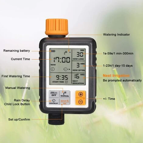 WERKZEUGE Wasser Timer Digital Programmierbarer Garten Wasserhahn Automatischer Schlauch Wasserhahn Sprinkler Timer Bewässerung Sprinkler System Controller 2 WERKZEUGE Wasser Timer Digital Programmierbarer Garten Wasserhahn Automatischer Schlauch Wasserhahn Sprinkler Timer Bewässerung Sprinkler System Controller – Bild 2