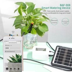 HAPPYSHOPPING Automatisches Bewässerungssystem Intelligentes Bewässerungsgerät Duales Pumpensystem WiFi / Sprache / Manuelle Steuerung Programmierbare Bewässerungszeit Eingebauter Akku Solarpanel / USB-Aufladung Kompatibel Mit Alexa Google Home Für Home Office Hotel Indoor-Topfpflanzen,Mit Solarpanel -Automatische Bewässerung Verkäufe 56198930 3