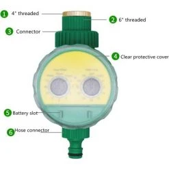BARES Bewässerungs-Timer, Outdoor-Bewässerungsregler, Automatischer Sprinkler, Elektronischer Schlauch-Timer, Mehrere Programme Für Garten, Gewächshaus, Gemüse, Pflanzen, Rasen, Landschaft -Automatische Bewässerung Verkäufe 56530358 3
