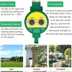 BARES Bewässerungs-Timer, Outdoor-Bewässerungsregler, Automatischer Sprinkler, Elektronischer Schlauch-Timer, Mehrere Programme Für Garten, Gewächshaus, Gemüse, Pflanzen, Rasen, Landschaft -Automatische Bewässerung Verkäufe 56530358 4