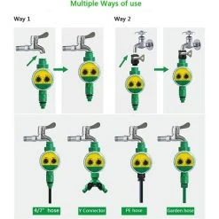 BARES Bewässerungs-Timer, Outdoor-Bewässerungsregler, Automatischer Sprinkler, Elektronischer Schlauch-Timer, Mehrere Programme Für Garten, Gewächshaus, Gemüse, Pflanzen, Rasen, Landschaft -Automatische Bewässerung Verkäufe 56530358 5
