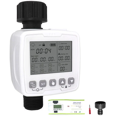 SUPERSELLER Gartenbewässerungstimer IPX5 Wasserdicht Regensensor, 6 Timerprogramme, Gartenbewässerungstimer Werkzeug, Ohne Batterie 2 SUPERSELLER Gartenbewässerungstimer IPX5 Wasserdicht Regensensor, 6 Timerprogramme, Gartenbewässerungstimer Werkzeug, Ohne Batterie – Bild 2