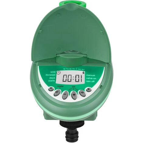 HAPPYSHOPPING Sprinkler-Timer Wasserdichter Automatischer Bewässerungstimer Programmierbarer Gartenbewässerungssystem-Controller Mit Regenverzögerung/manueller/automatischer Bewässerung Für Rasenhof 1 Steckdose,EU -Wasserhahnverbindung, Blau 4 HAPPYSHOPPING Sprinkler-Timer Wasserdichter Automatischer Bewässerungstimer Programmierbarer Gartenbewässerungssystem-Controller Mit Regenverzögerung/manueller/automatischer Bewässerung Für Rasenhof 1 Steckdose,EU -Wasserhahnverbindung, Blau – Bild 4