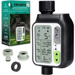 BARES Automatic Water Timer Watering Timer For Garden Manual Control Waterproof Rain Sensor And 3 Separate Irrigation Programs