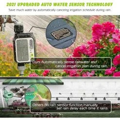 BARES Automatic Water Timer Watering Timer For Garden Manual Control Waterproof Rain Sensor And 3 Separate Irrigation Programs -Automatische Bewässerung Verkäufe 59040949 3