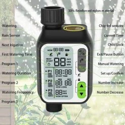 BARES Automatic Water Timer Watering Timer For Garden Manual Control Waterproof Rain Sensor And 3 Separate Irrigation Programs -Automatische Bewässerung Verkäufe 59040949 5