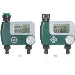 LIFCAUSAL Digitaler Schlauch-Wasserhahn-Timer Für Den Außenbereich, Batteriebetrieben, Automatisches Bewässerungssystem, Bewässerungssteuerung Mit 2 Ausgängen Für Gartenpflanzen (Batterien Nicht Im Lieferumfang Enthalten) -Automatische Bewässerung Verkäufe 59307675 3