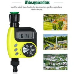 LIFCAUSAL Automatische Bewässerungsuhr Für Den Außenbereich, Gartenbewässerungssteuerung, 1 Ausgang, Programmierbarer Schlauch, Wasserhahn, Timer, Automatische Gartenbewässerung, Ohne Batterie, Gelb -Automatische Bewässerung Verkäufe 59308160 4