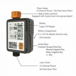QERSTA Automatische Bewässerungssteuerung & Timer Automatische Bewässerungsuhr Big Screen Smart Irrigation - Schwarz -Automatische Bewässerung Verkäufe 59492704 4