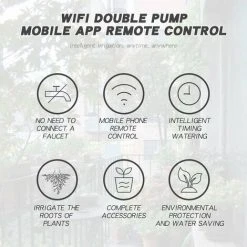LIFCAUSAL Intelligentes WIFI-Bewässerungsgerät, Doppelpumpe, Zeitgesteuertes, Automatisches Tropfbewässerungssystem, Remote-App-Controller Für Gartenterrassen, Topfpflanzen, Blumen, Weiß, 20 Töpfe -Automatische Bewässerung Verkäufe 61253099 5