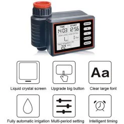 SUPERSELLER Intelligente Automatische Beregnungsanlage – Zerstäubtes Tropfbewässerungs-Sprinklersystem, Tropfbewässerungssteuerung – LCD-Großbildanzeige – Temporäre Einschaltfunktion – 4 Zeitgesteuerte Programmeinstellungen – Typ A -Automatische Bewässerung Verkäufe 61682107 3
