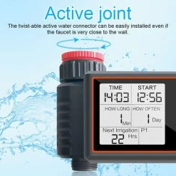 SUPERSELLER Intelligente Automatische Beregnungsanlage – Zerstäubtes Tropfbewässerungs-Sprinklersystem, Tropfbewässerungssteuerung – LCD-Großbildanzeige – Temporäre Einschaltfunktion – 4 Zeitgesteuerte Programmeinstellungen – Typ A -Automatische Bewässerung Verkäufe 61682107 4