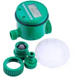 SUPERSELLER LED-Bildschirm Intelligenter Bewässerungstimer - 6 Anschlüsse - Grün