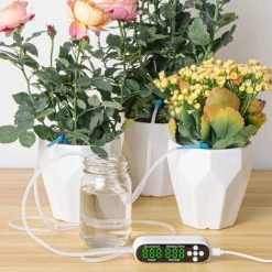 SUPERSELLER Intelligentes Automatisches Blumenbewässerungsgerät - Weiß - [10 M PVC-Rohr + 10 T-Stücke + 10 Schwerttropfen] -Automatische Bewässerung Verkäufe 61695444 4