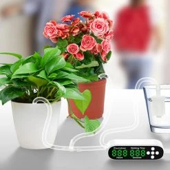 SUPERSELLER Intelligentes Automatisches Blumenbewässerungsgerät - Weiß - [10 M PVC-Rohr + 10 T-Stücke + 10 Schwerttropfen] -Automatische Bewässerung Verkäufe 61695444 5
